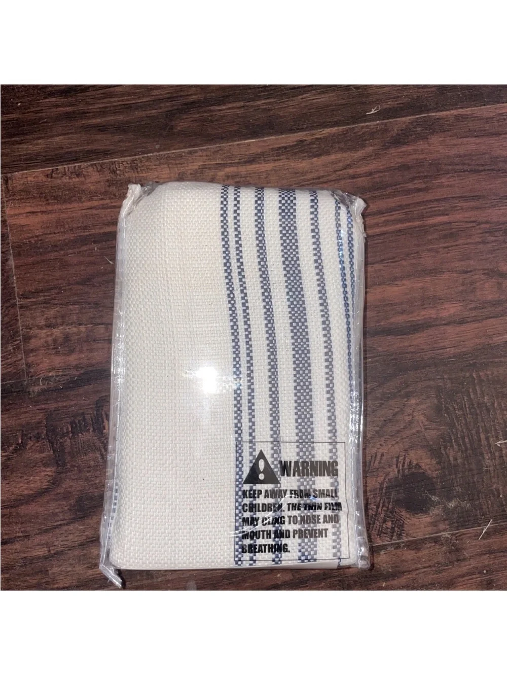 Navy Stripe Euro Sham Pillow Cover -
